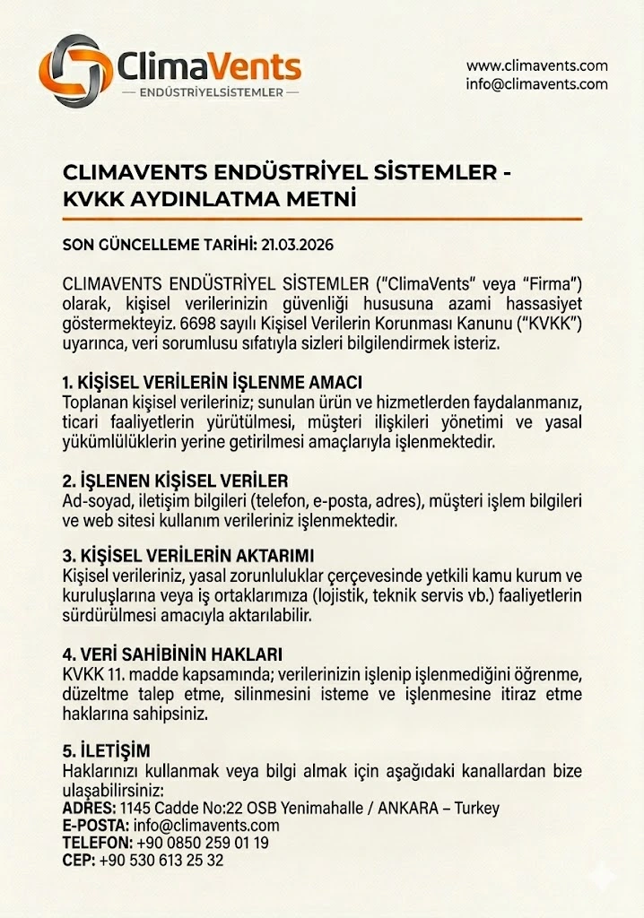 climavents-kvkk-aydinlatma-metni